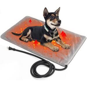 🔥Dog/Cat Heated Pad Bed Dog Mat Chew Resistant Cord Removable Soft Cover BNWT🔥